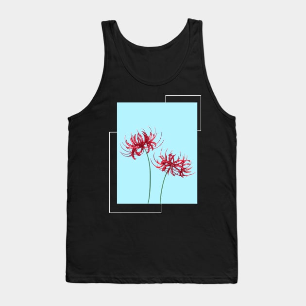 Red Spider Lily Lycoris Recoil Anime Fanart Lycoris Radiata Death Flower In Anime Gift Tank Top by norhan2000